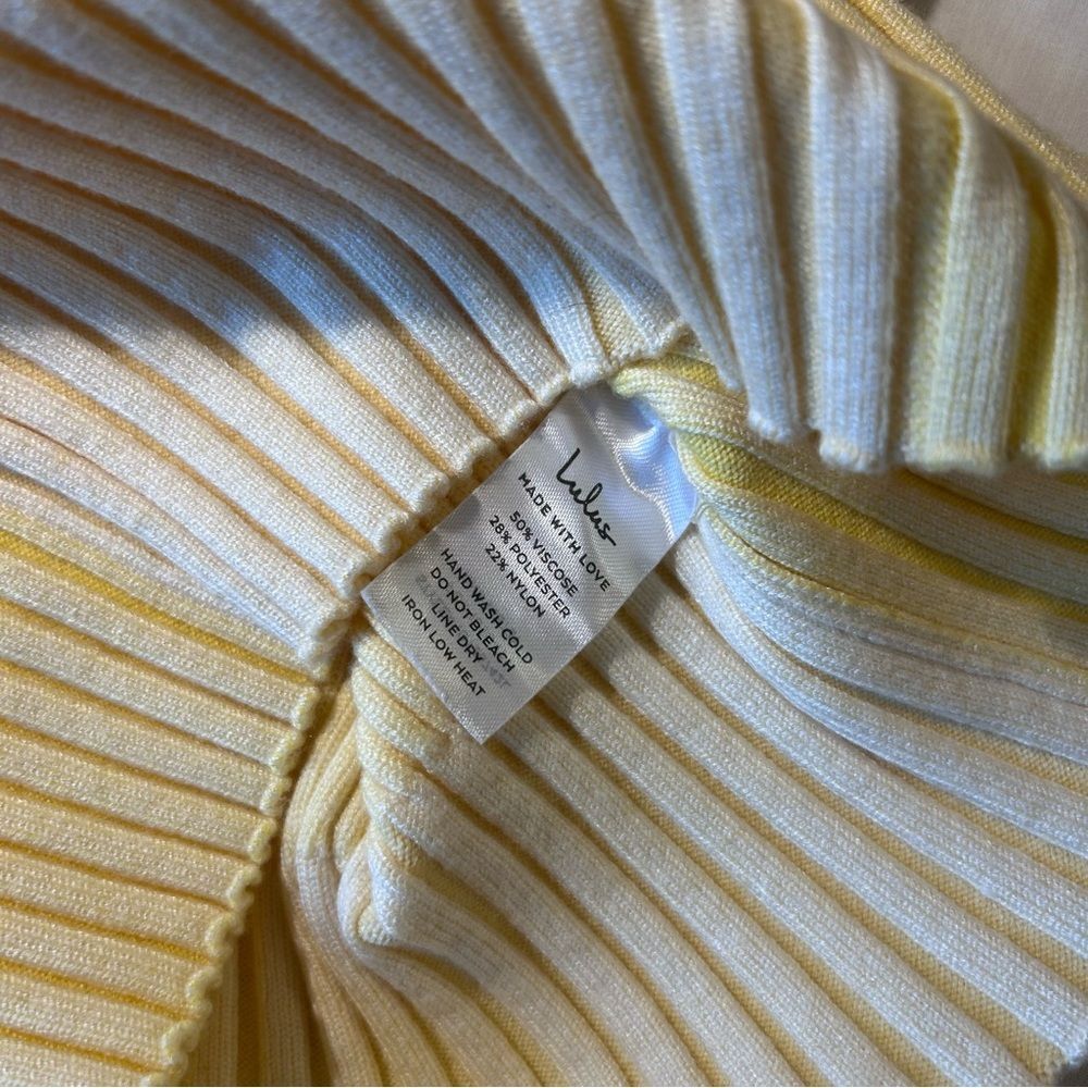 Lulus Yellow Two-Tone Ribbed Tank Top - Picture 4 of 4